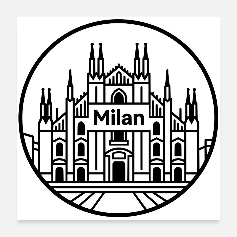 Mailand Poster 60x60 cm