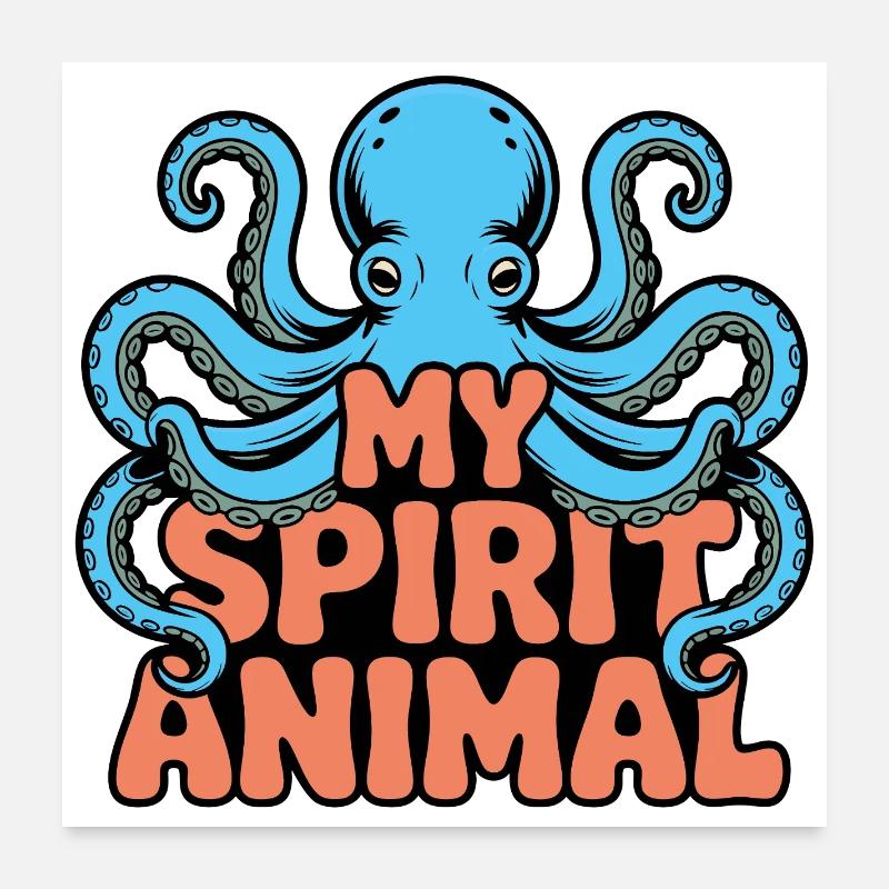 Octopus Spirit Poster 24" x 24" (60x60 cm)