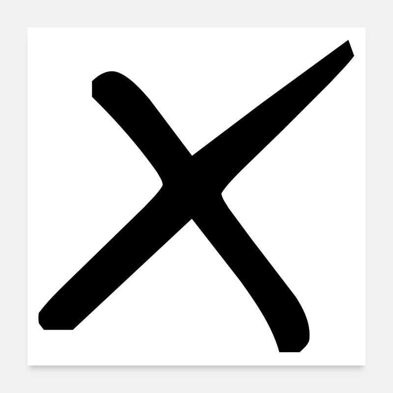 Croce elegante Poster 60x60 cm