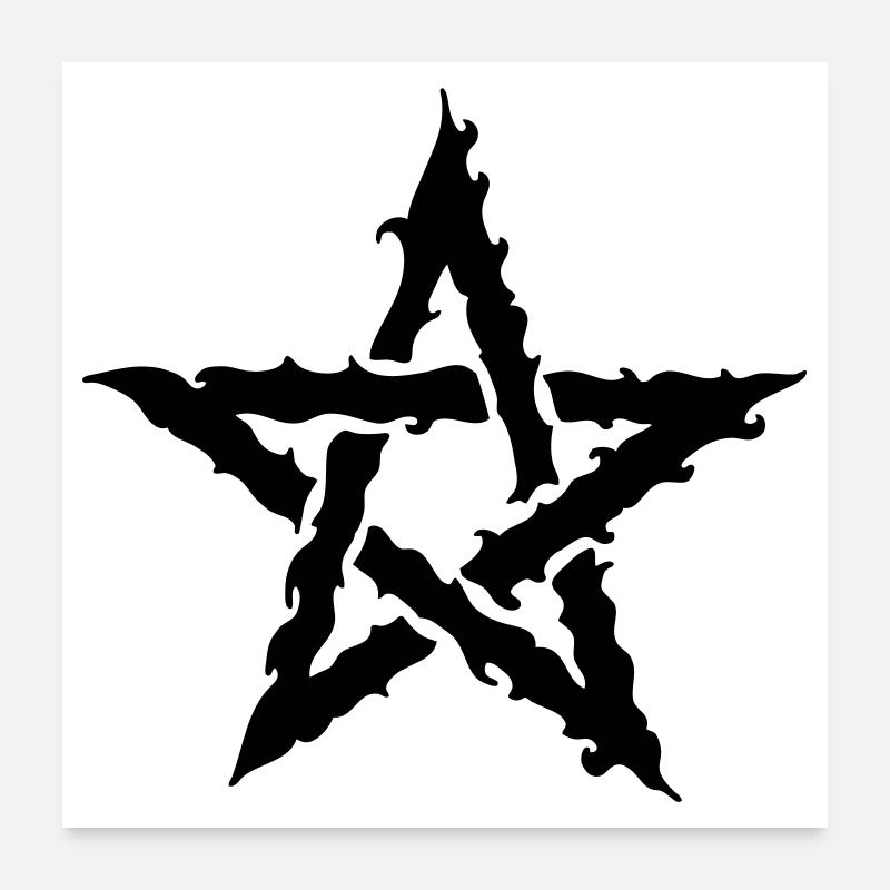 The pentagram Poster 24" x 24" (60x60 cm)