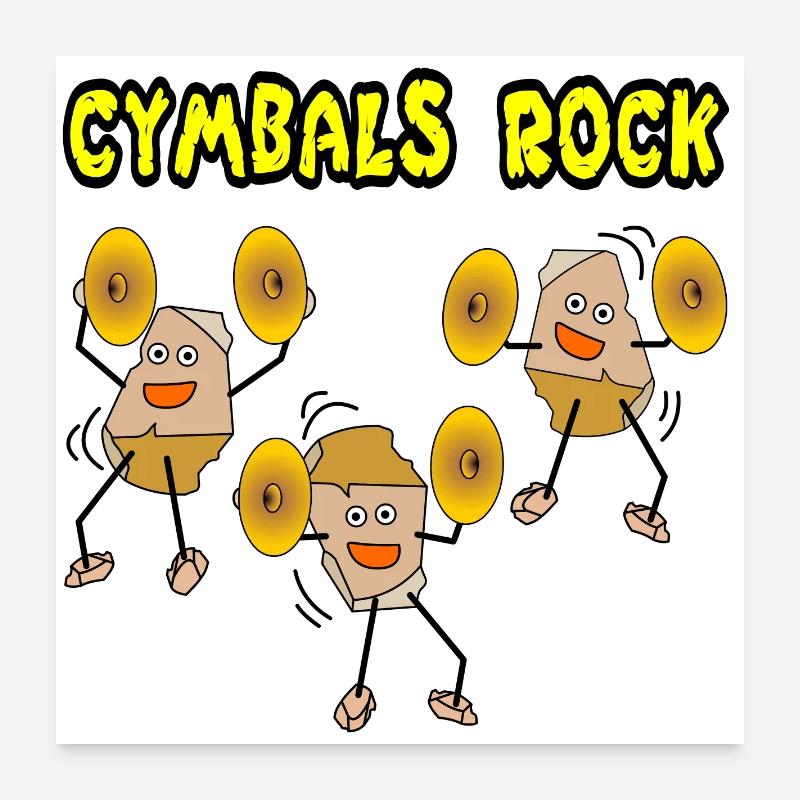 Cymbals Rock Poster 24" x 24" (60x60 cm)