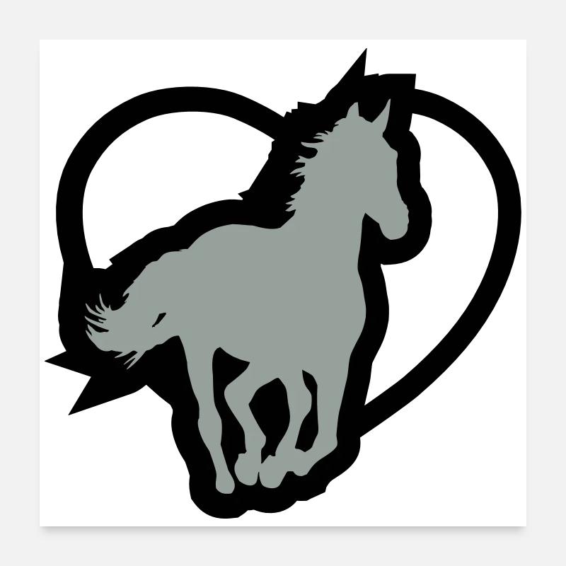 Ein pferd Poster 60x60 cm