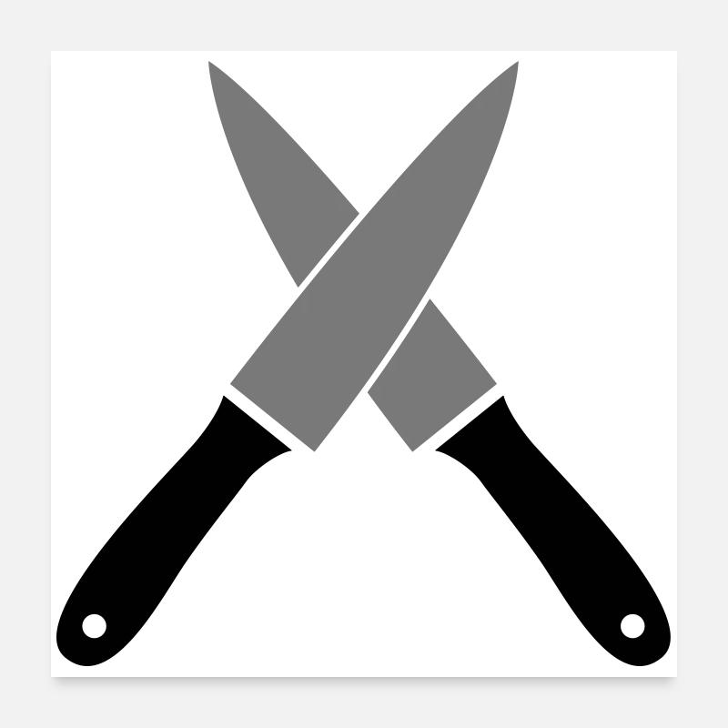 Messer Poster 60x60 cm