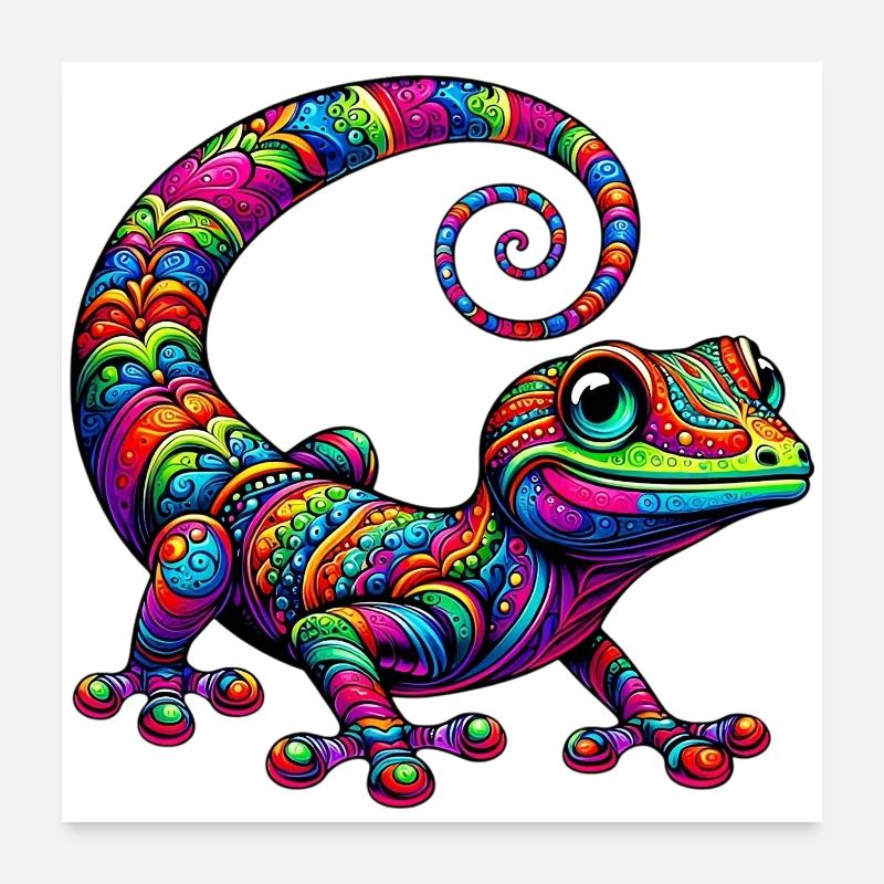 Gecko Poster 60 x 60 cm