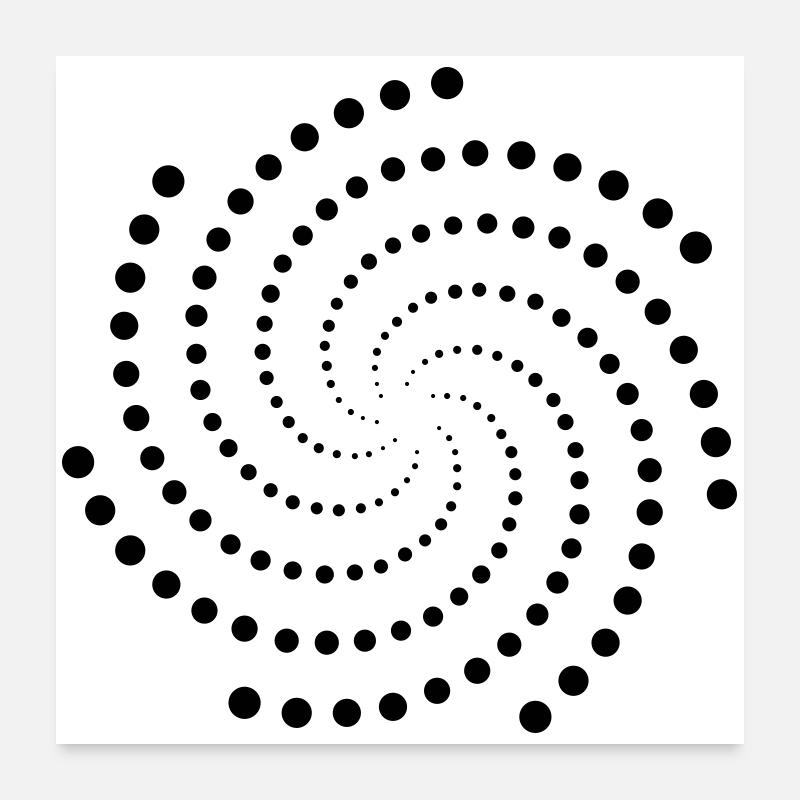 Points Swirl Poster 24" x 24" (60x60 cm)