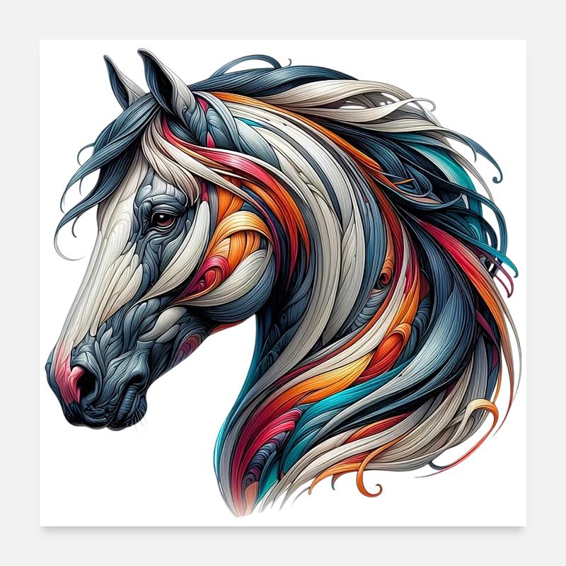 Cheval Poster 60 x 60 cm