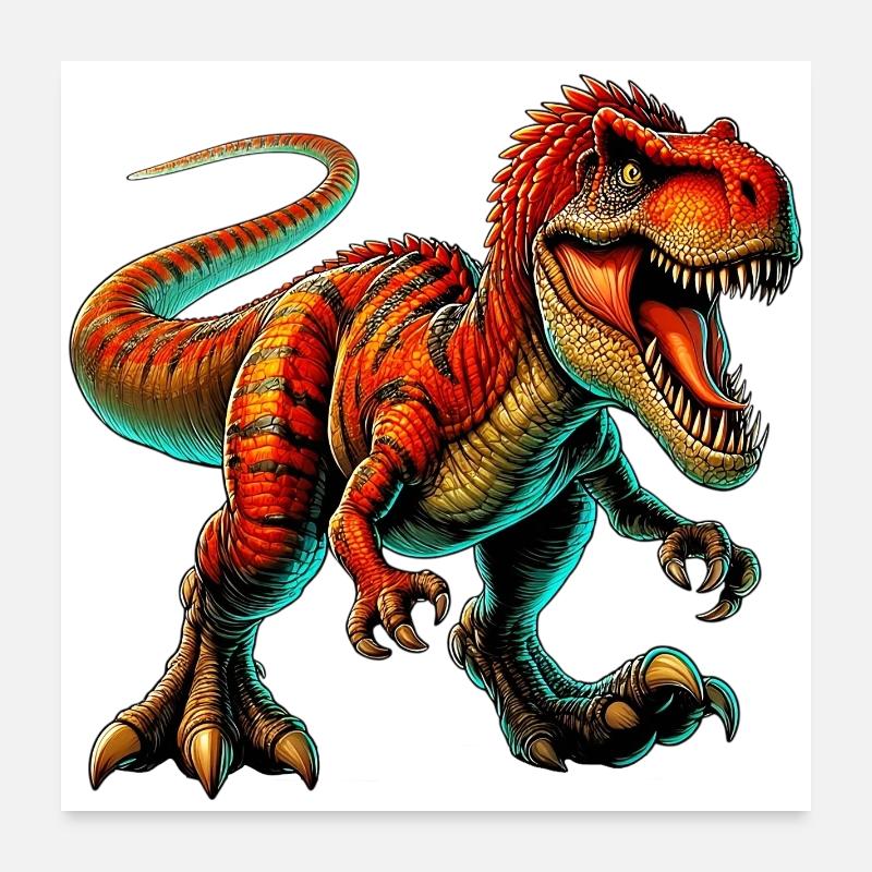 Dinosaure Poster 60 x 60 cm