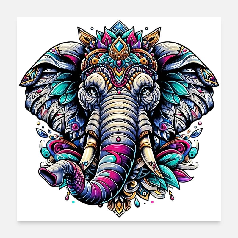 Elefant Poster 60x60 cm