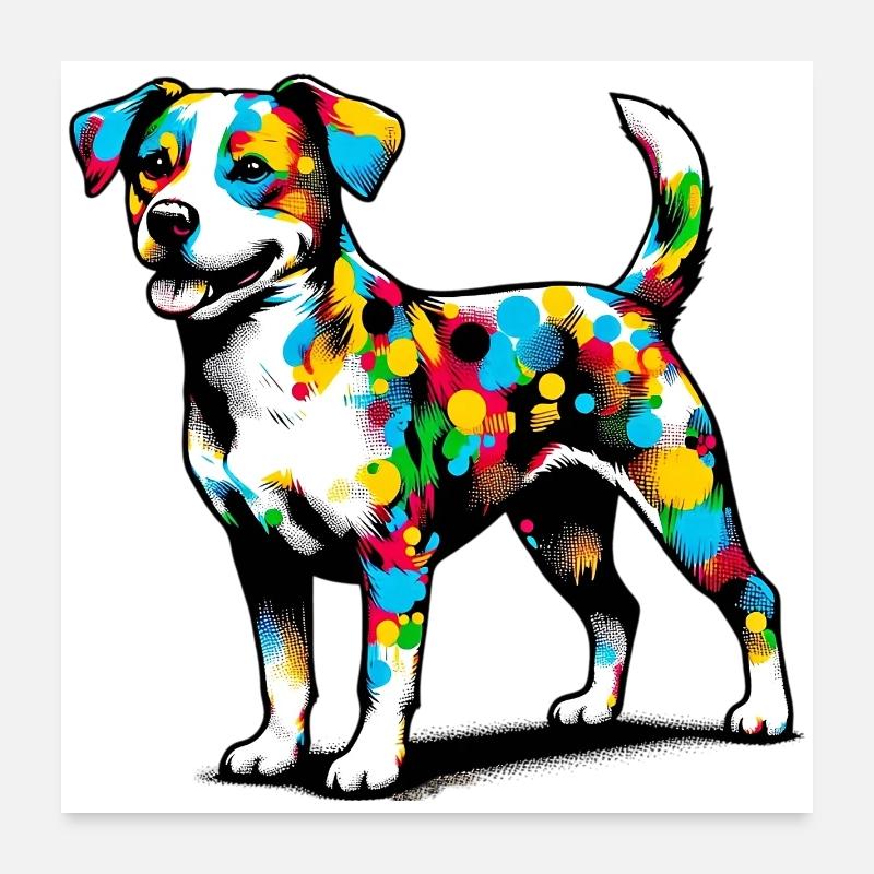 Chien Poster 60 x 60 cm