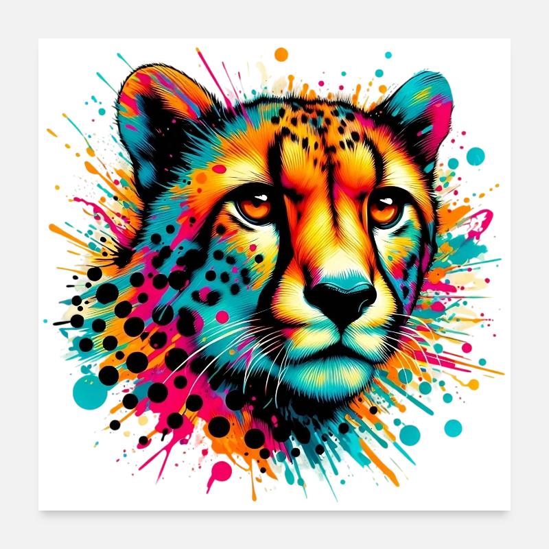 Gepard Poster 60x60 cm