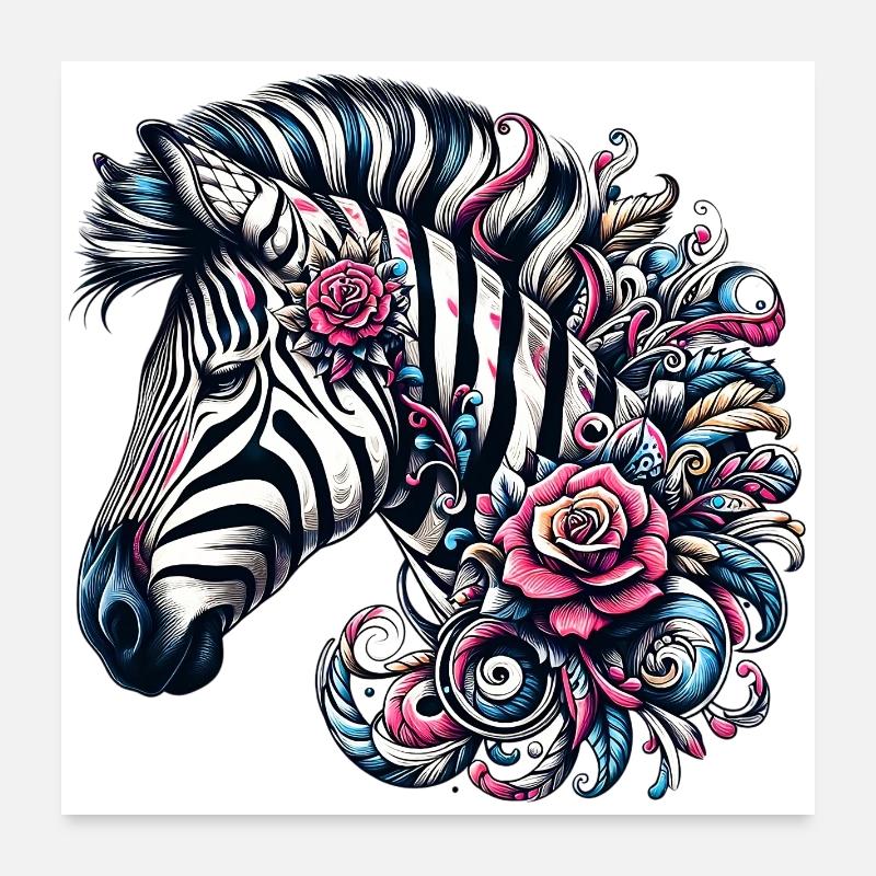 Zebra Poster 60x60 cm