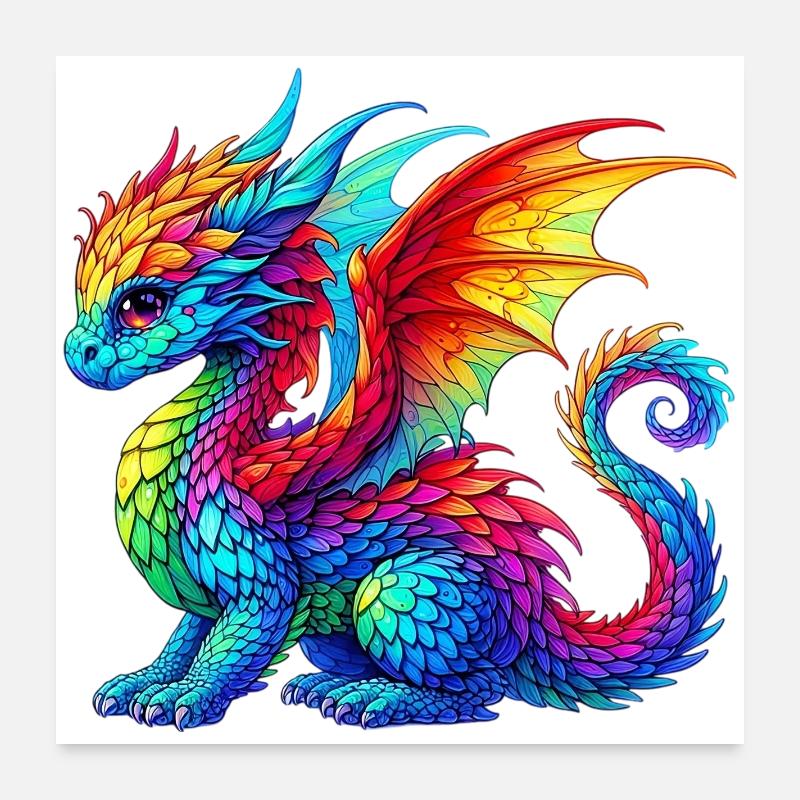 Dragon Poster 24" x 24" (60x60 cm)