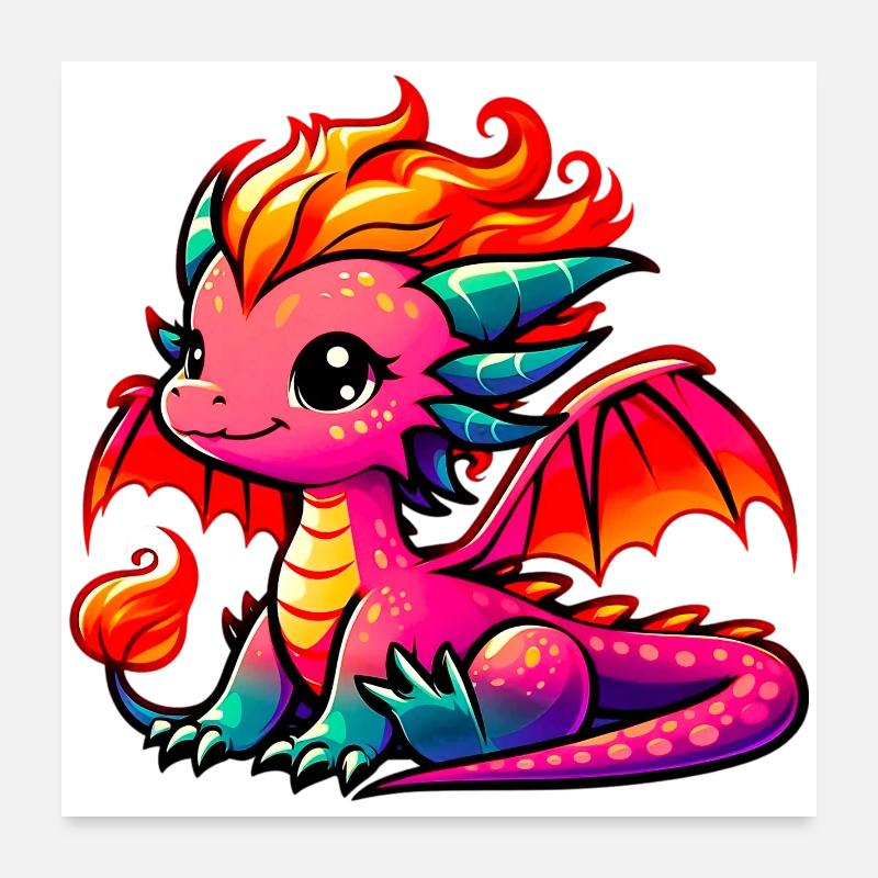 Dragon Poster 60 x 60 cm