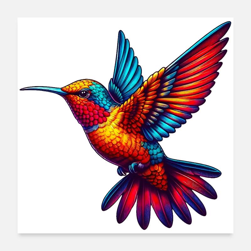 Colibri Poster 60 x 60 cm