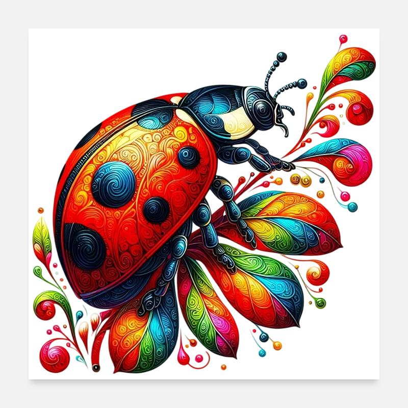 Ladybird Poster 24" x 24" (60x60 cm)