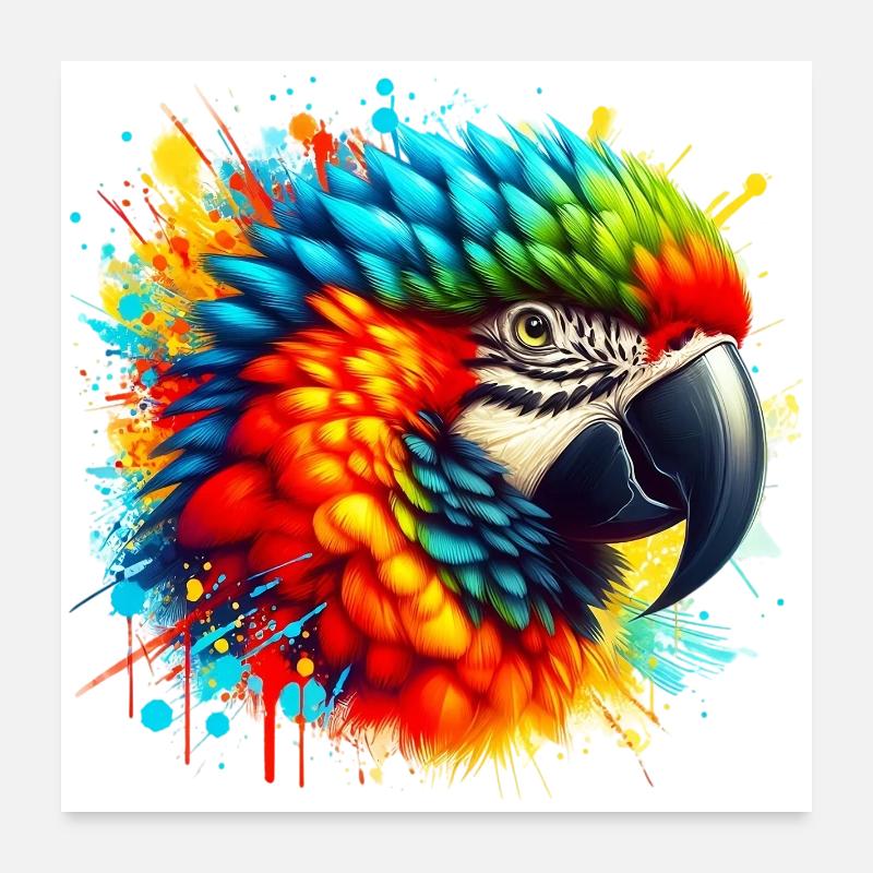 Parrot Poster 24" x 24" (60x60 cm)