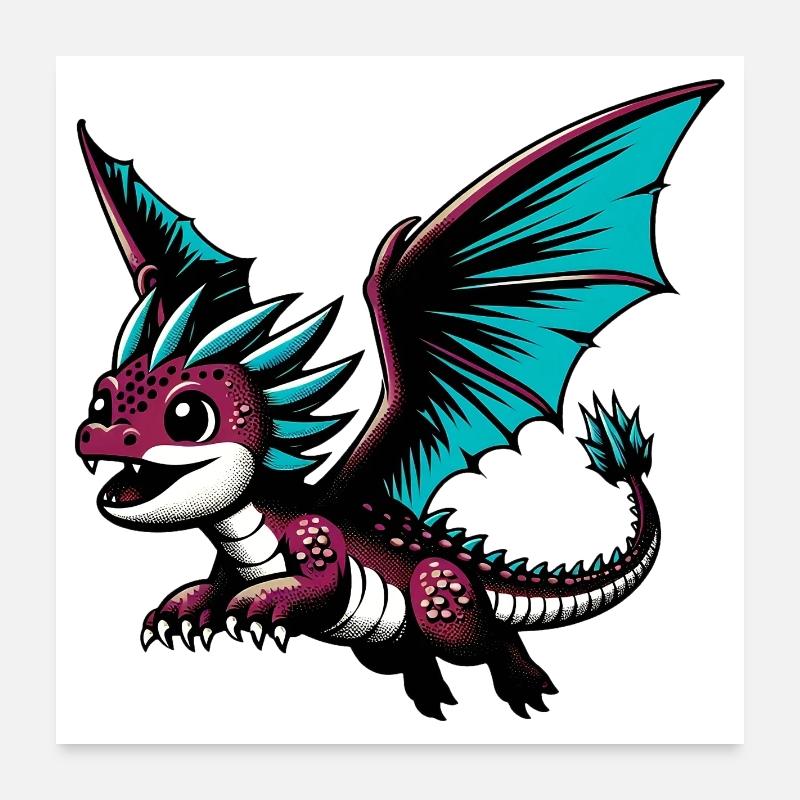 Dragon Poster 60 x 60 cm