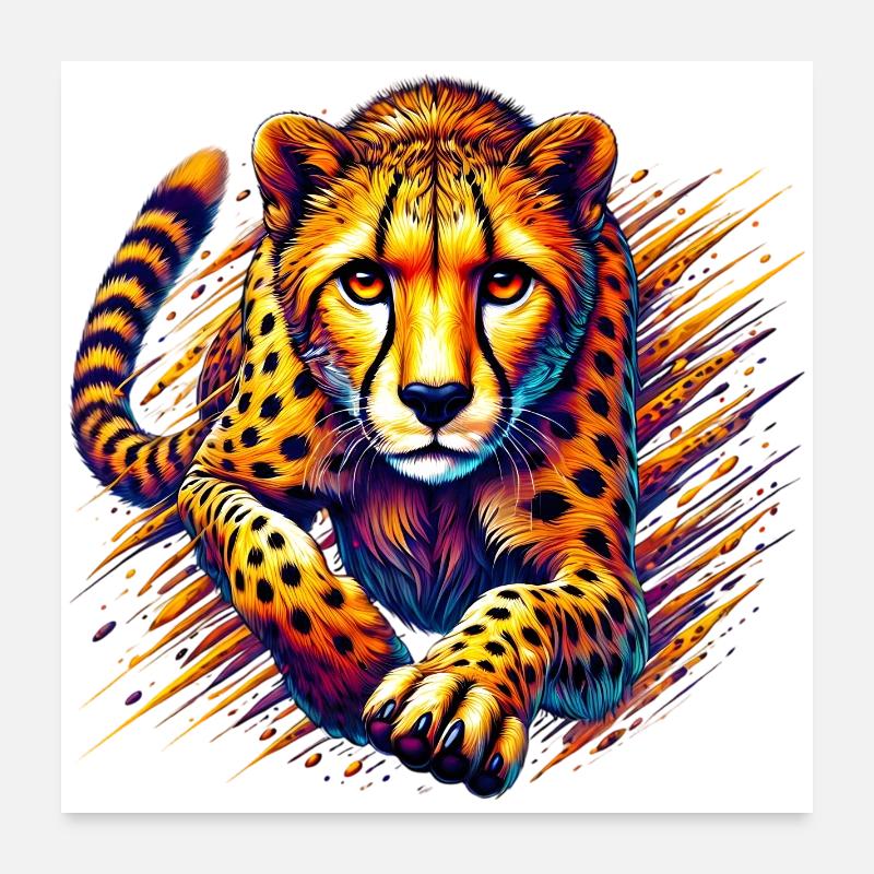 Gepard Poster 60x60 cm