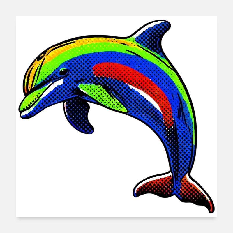 Delfin Poster 60x60 cm