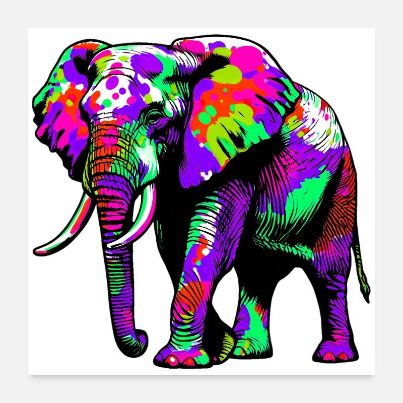 Elefant Poster 60x60 cm