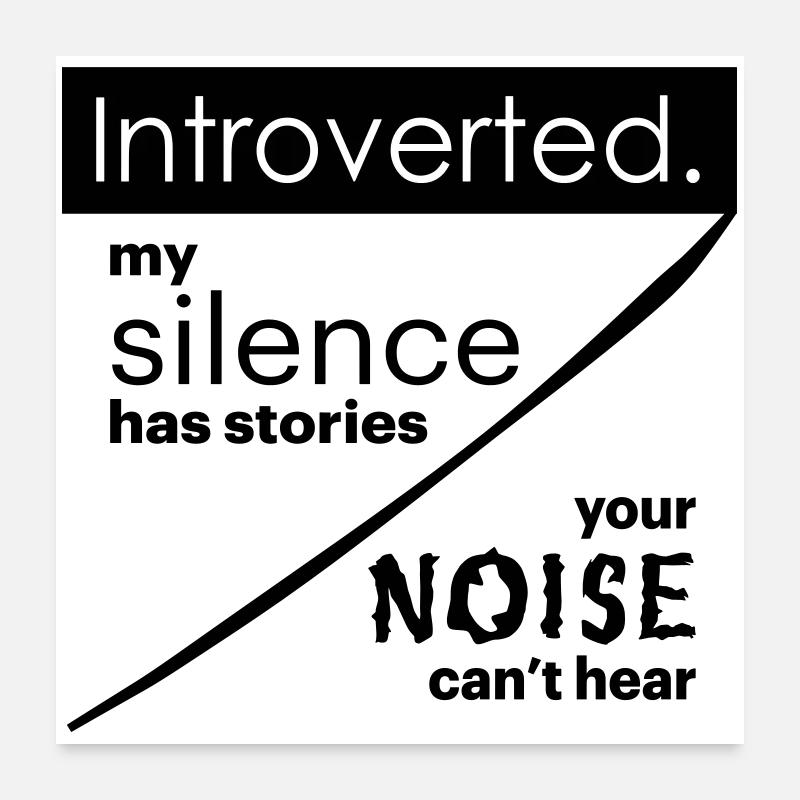 Introverted. Silence – noise. Poster 24" x 24" (60x60 cm)