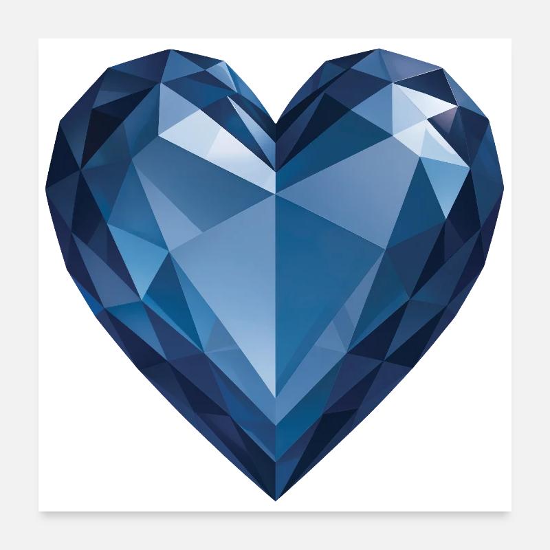 SAPHIR HEART - peace & love Poster 24" x 24" (60x60 cm)