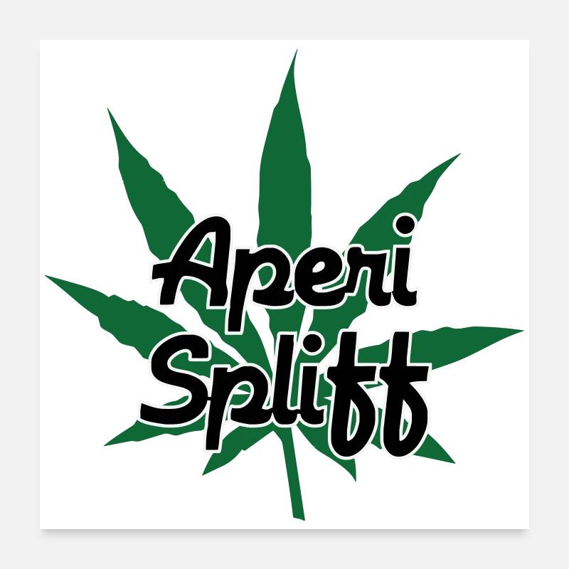 Aperi Spliff - Cannabis - Weed Poster 24" x 24" (60x60 cm)