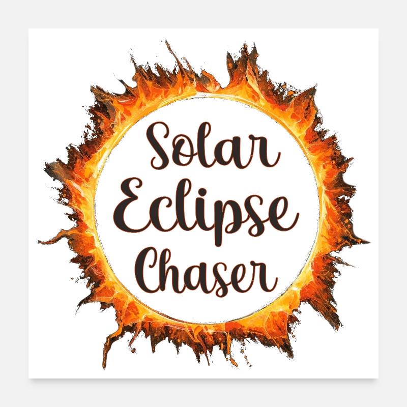 Chasseur d’éclipses solaires Poster 60 x 60 cm