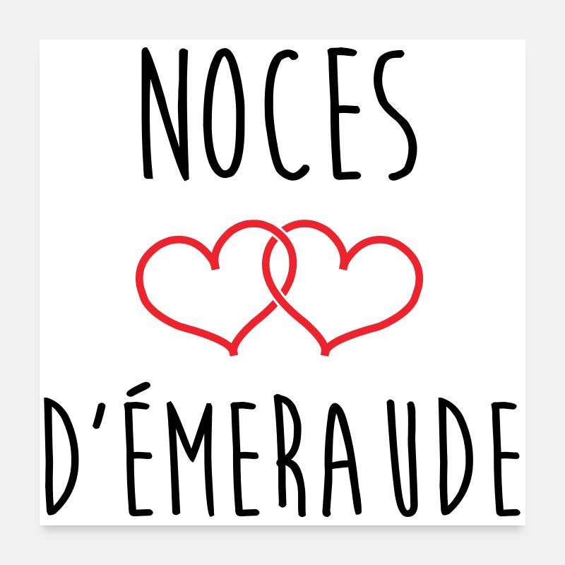 Smaragdhochzeitstag: 40 Jahre Ehe Poster 60x60 cm