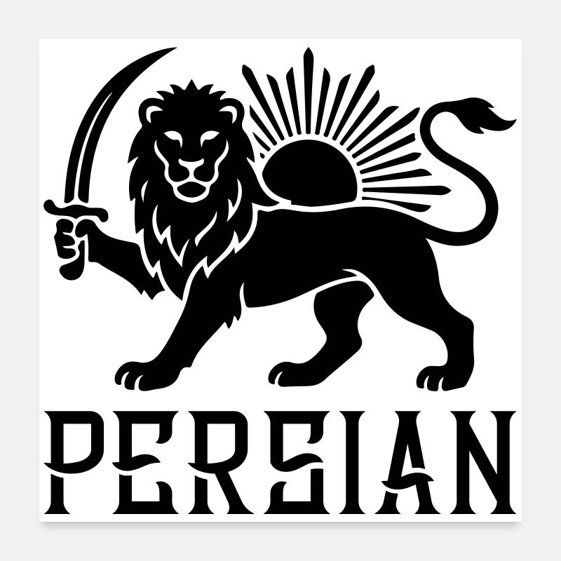 Lion perse Perse Iran Poster 60 x 60 cm