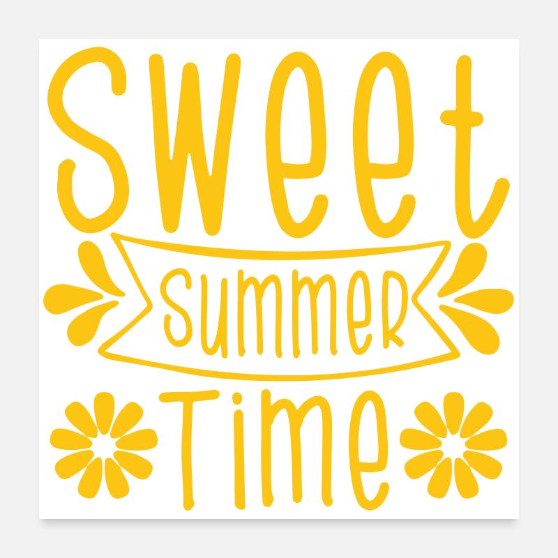 Summer, summertime, finally summer. Poster 24" x 24" (60x60 cm)