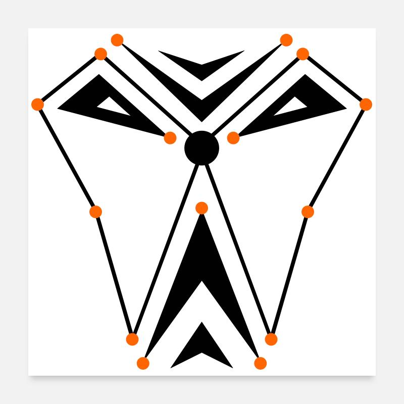 Alien Schädel Poster 60x60 cm
