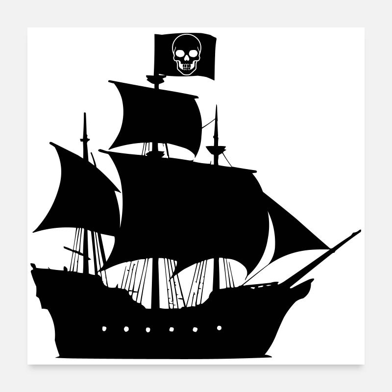 Pirate ship Poster 24" x 24" (60x60 cm)