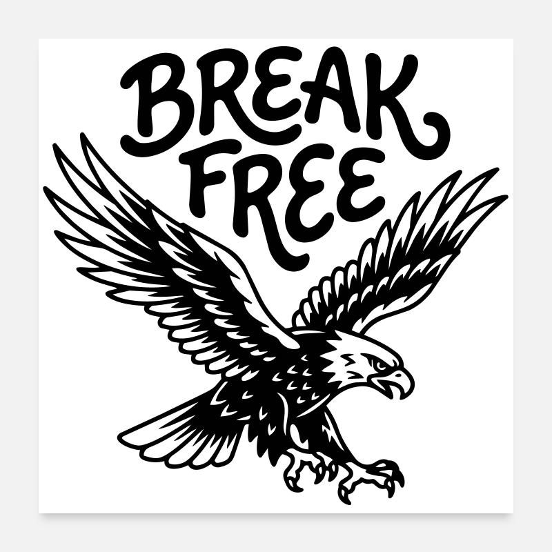 Freiheit Poster 60x60 cm