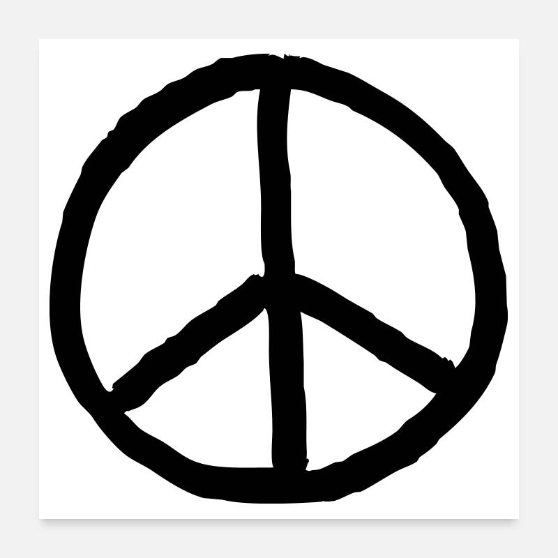 Friedenszeichen Poster 60x60 cm