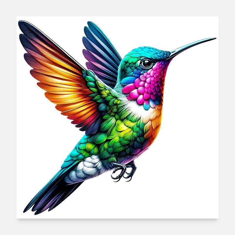 Colibri Poster 60 x 60 cm