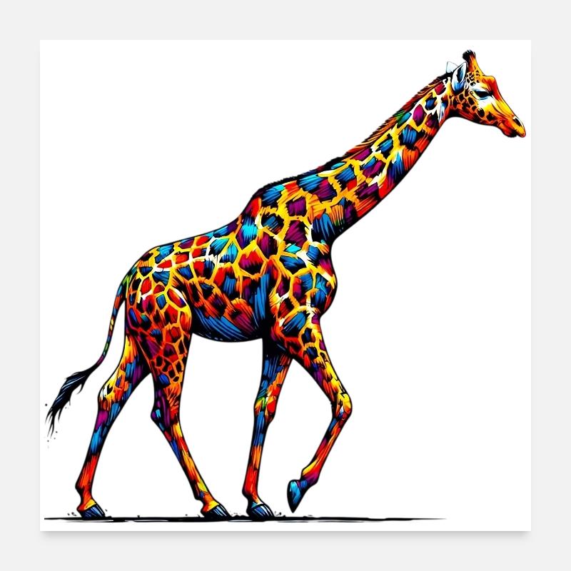 Girafe Poster 60 x 60 cm