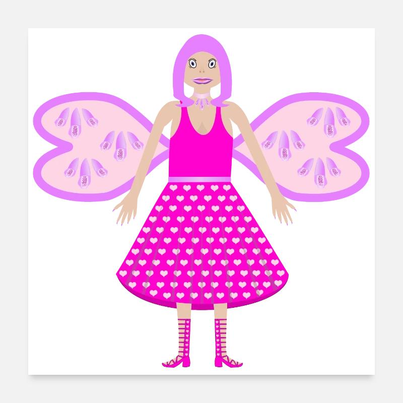 Fantasy Blume Fee Fingerhut Digitalia Poster 60x60 cm