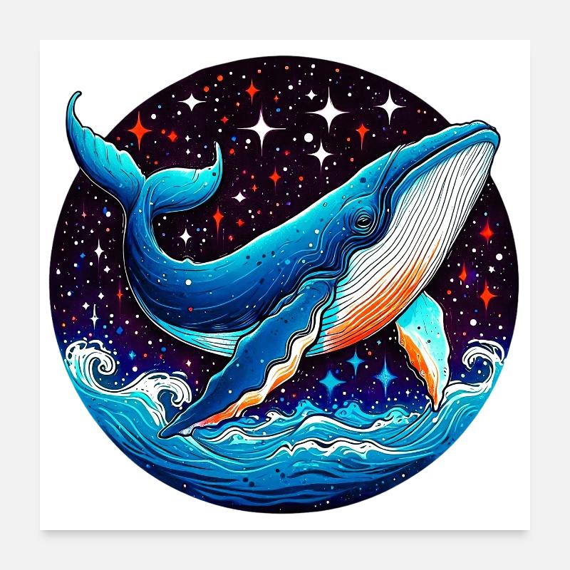Baleine Poster 60 x 60 cm