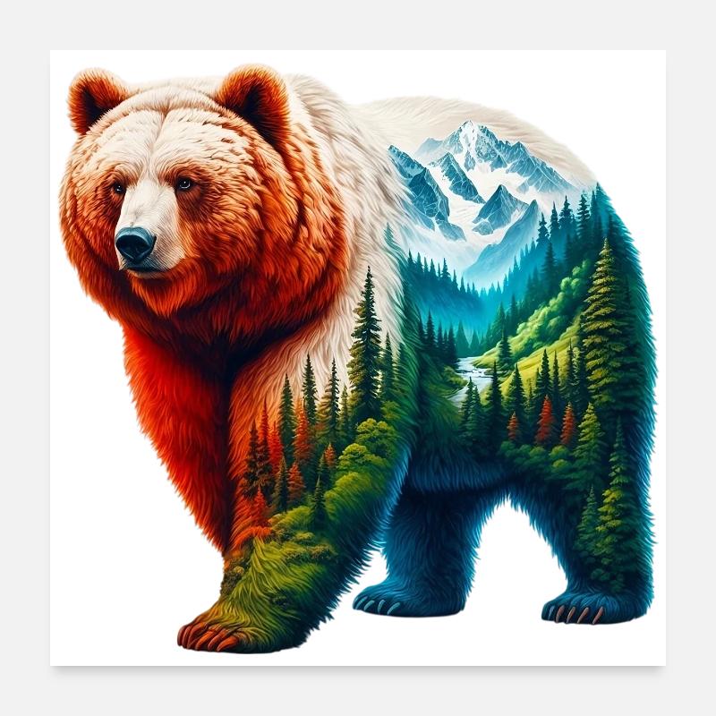 Bär Poster 60x60 cm