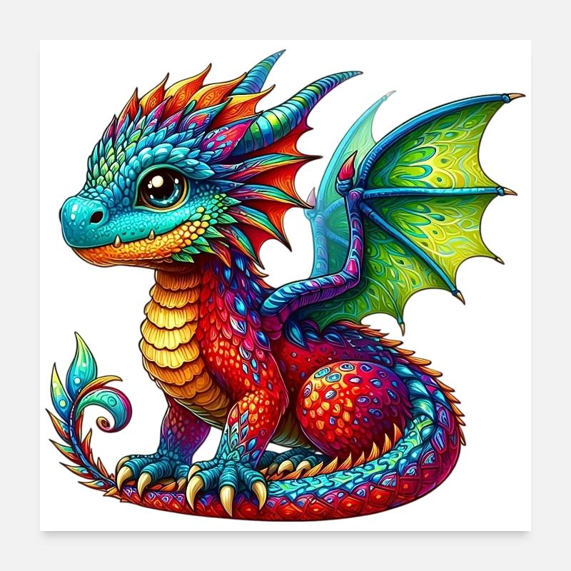 Dragon Poster 60 x 60 cm