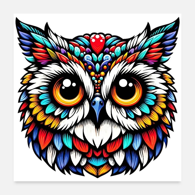 Hibou Poster 60 x 60 cm