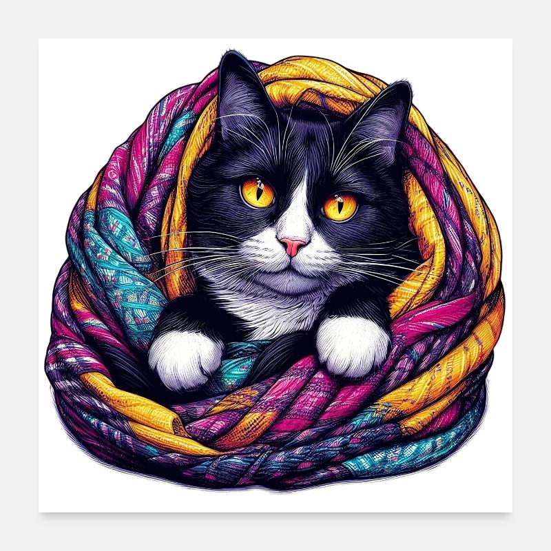 Katze Poster 60x60 cm