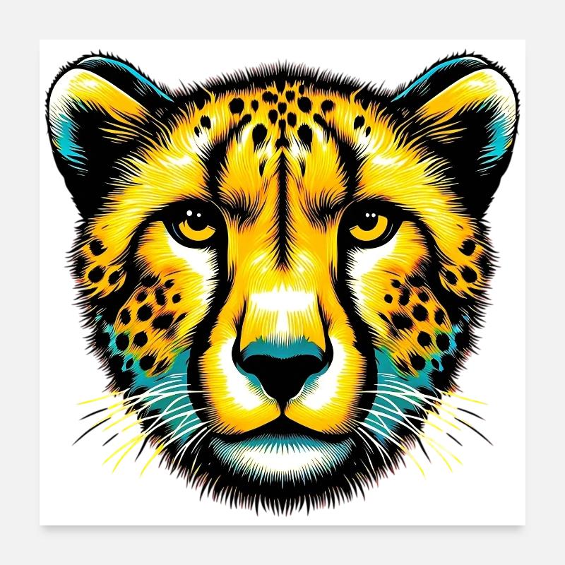 Guépard Poster 60 x 60 cm