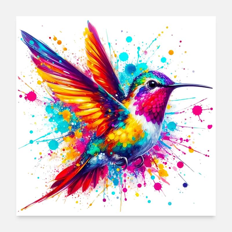 Kolibri Poster 60x60 cm