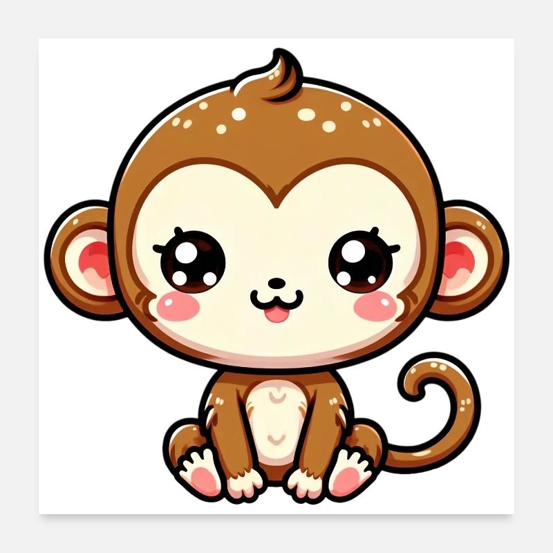 Monkey Poster 24" x 24" (60x60 cm)