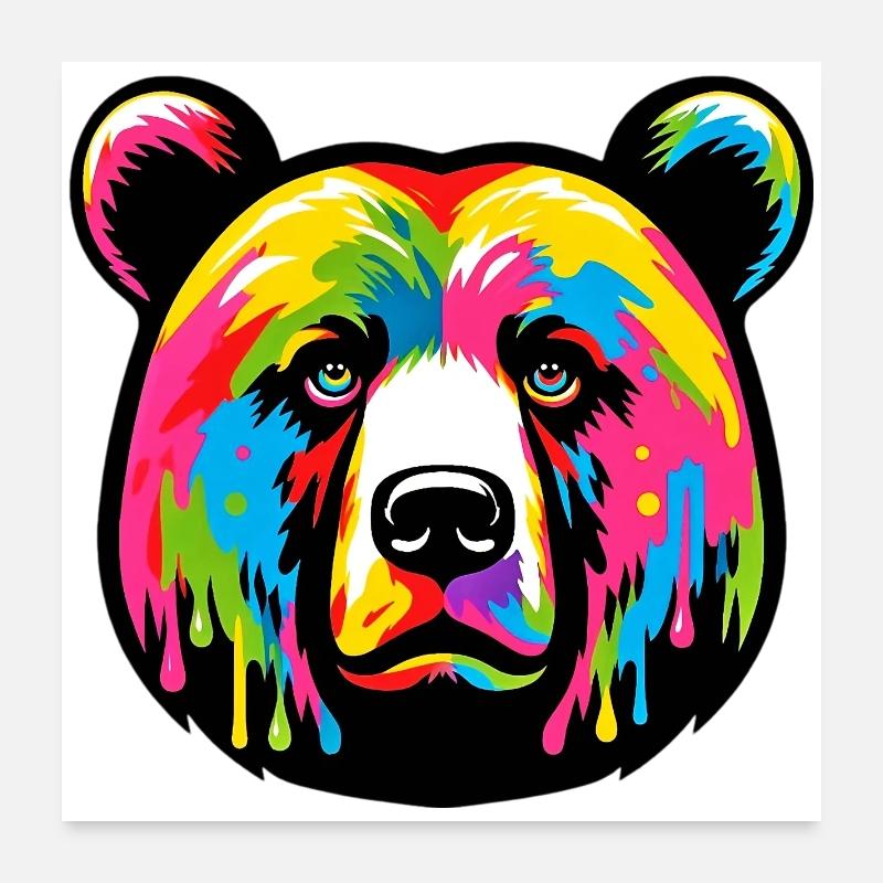 Bear Poster 24" x 24" (60x60 cm)