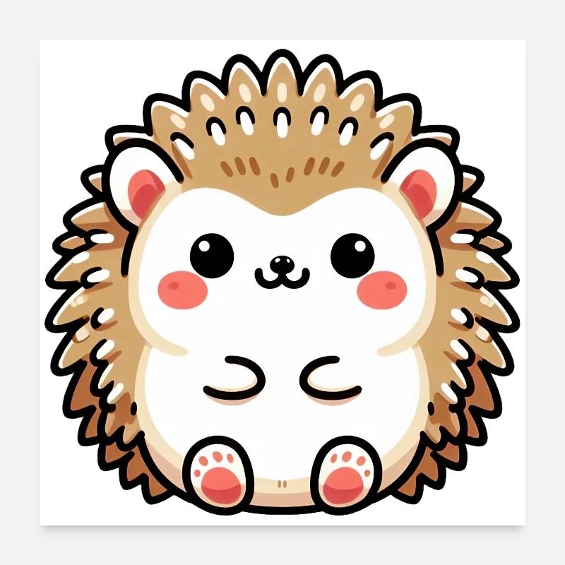 Hedgehog Poster 24" x 24" (60x60 cm)