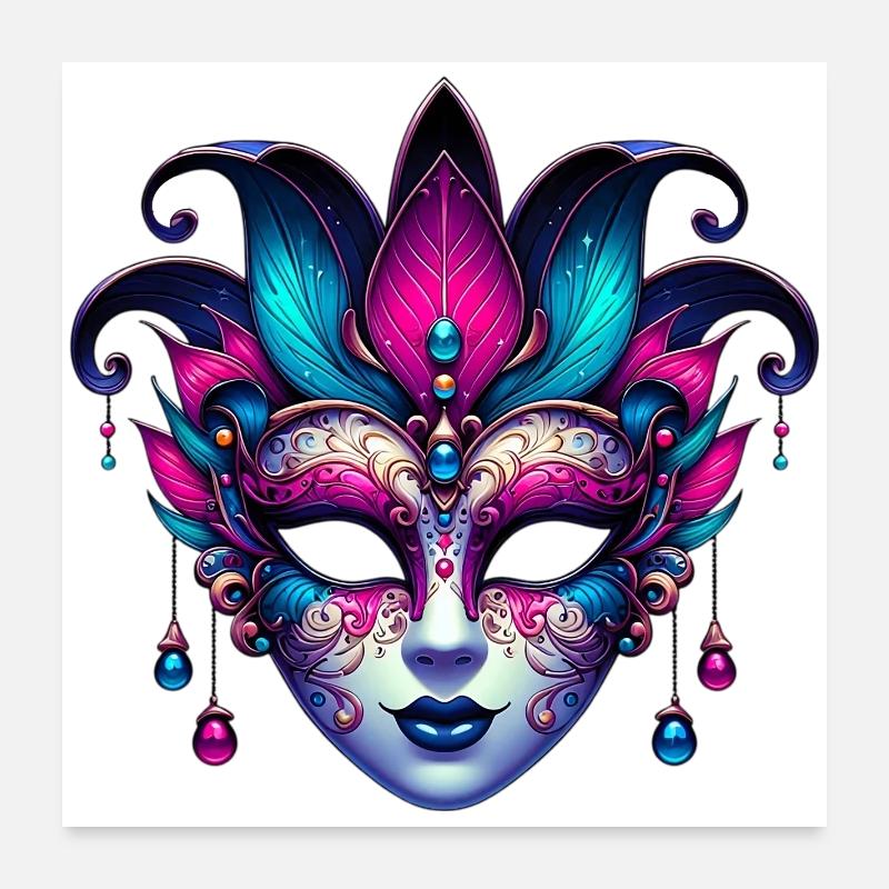 Masque du Carnaval de Venise Poster 60 x 60 cm