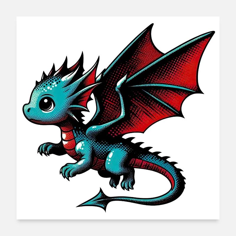Dragon Poster 60 x 60 cm